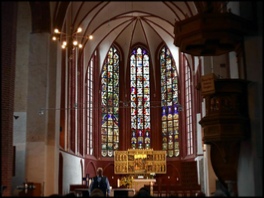 Fenster und Einhornaltar in der St. Katharinenkirche in Salzwedel