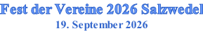 Fest der Vereine 2026 Salzwedel 19. September 2026